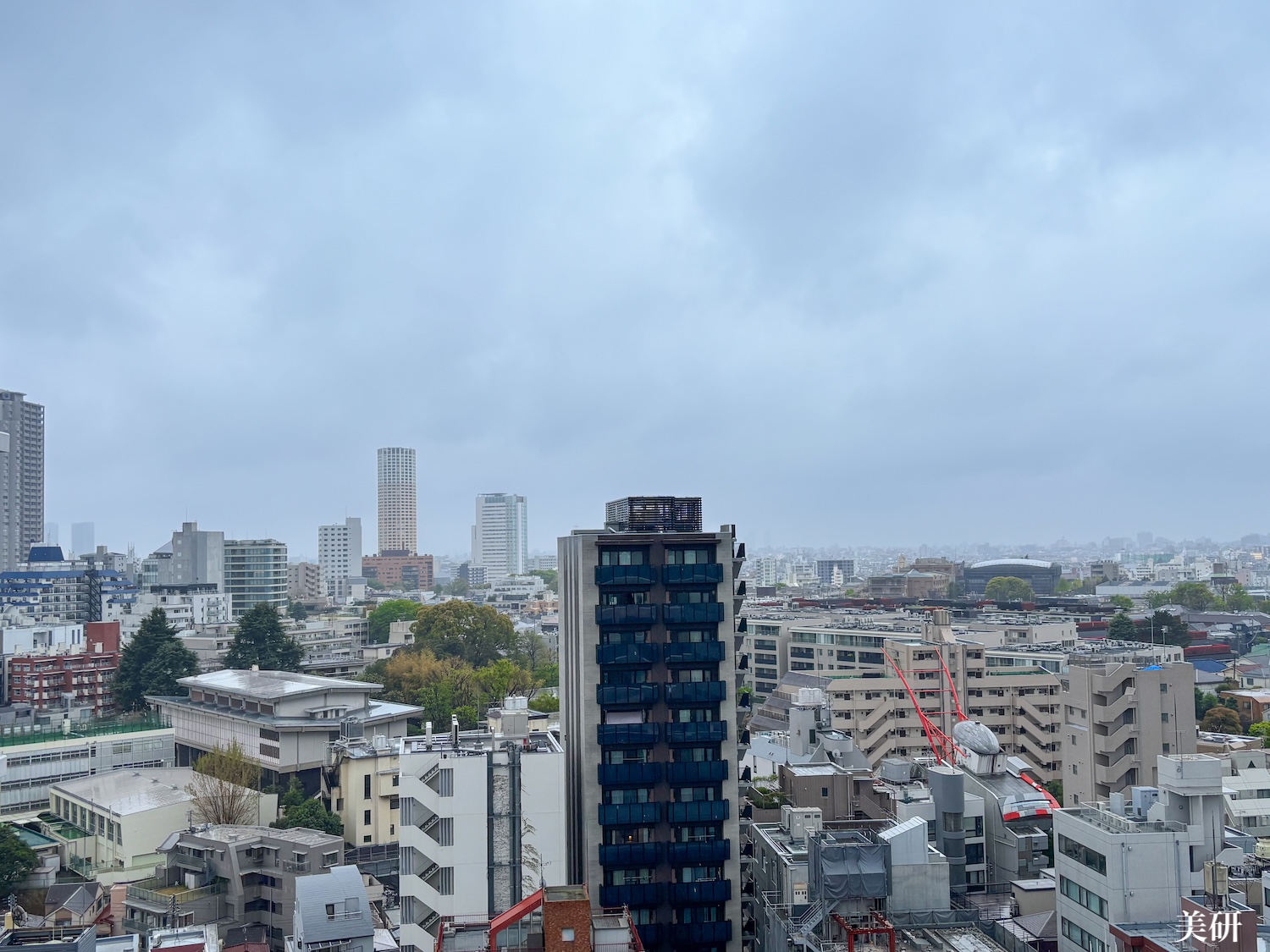 渋谷桜ヶ丘から眺める代官山・中目黒方面. 2025年4月13日. (C) 美研